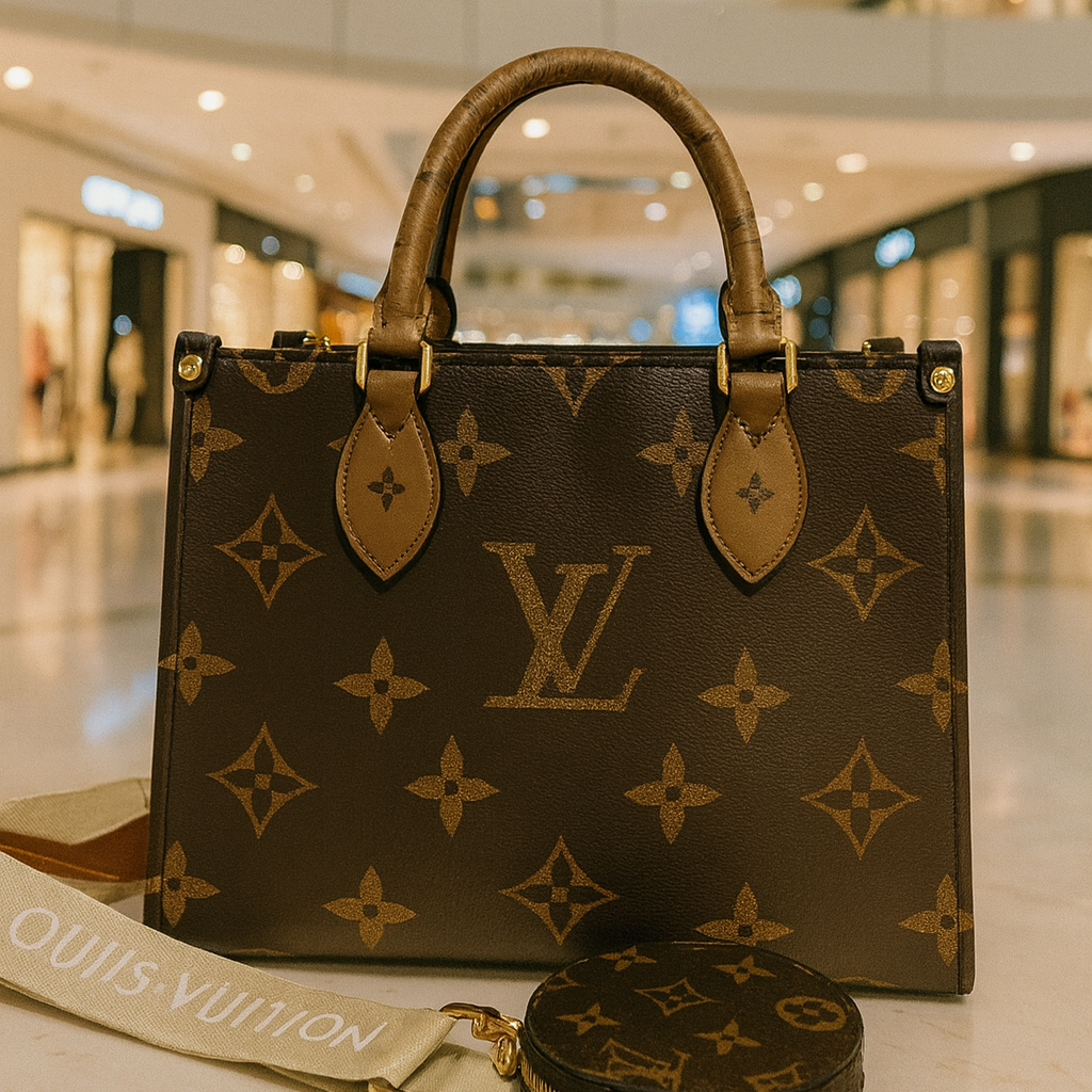 LOUIS VUITTON Monogram Reverse On The Go Hand Bag