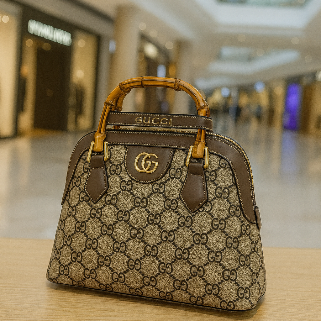 Gucci bamboo handle handbag