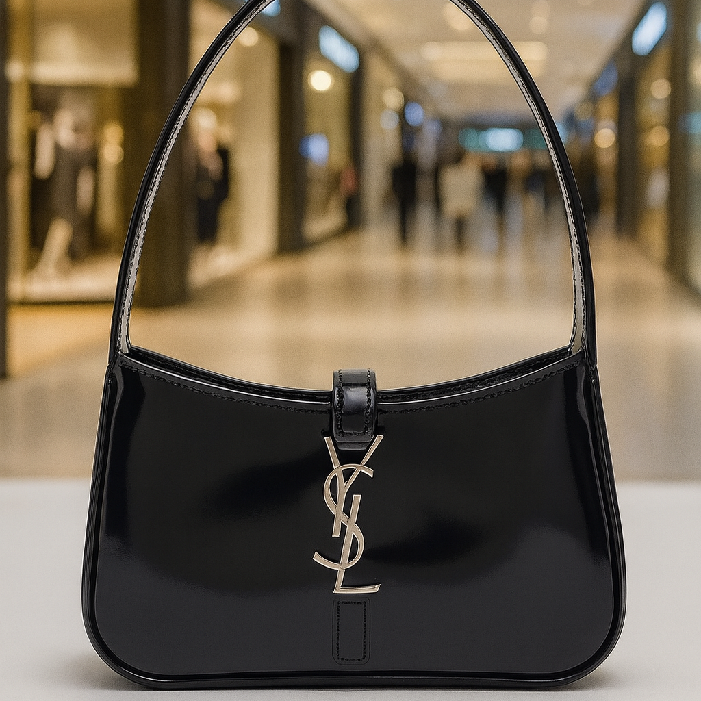 charming black hobo style shoulder trendy bag for girls, trendy bag for ladies in black colour, branded bag available with box.