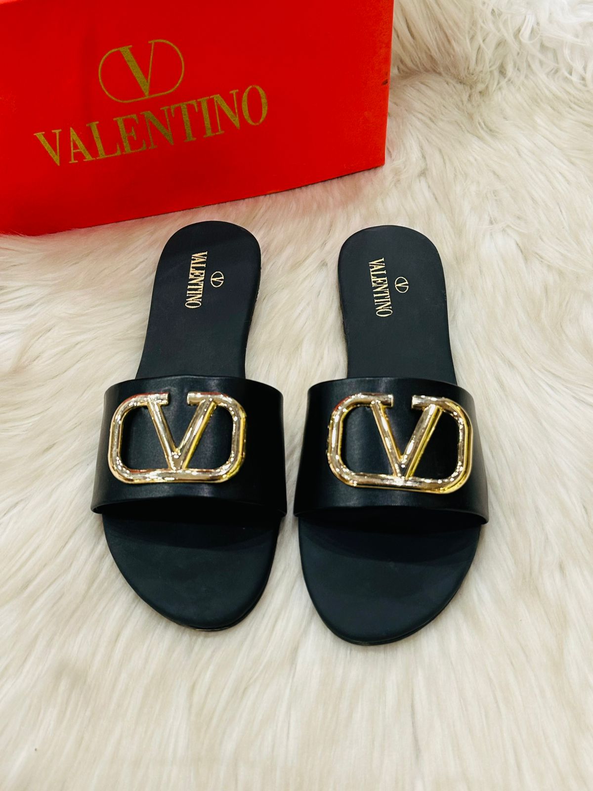 Valentino Slide Black