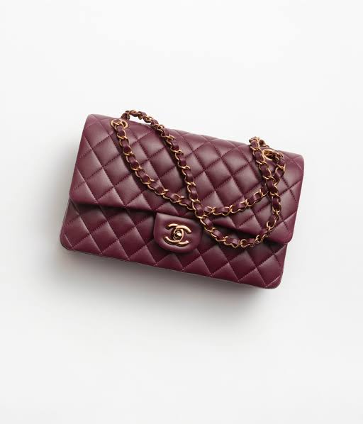 Chanel Classic Double Flap Quilted Caviar Gold-tone Medium Red